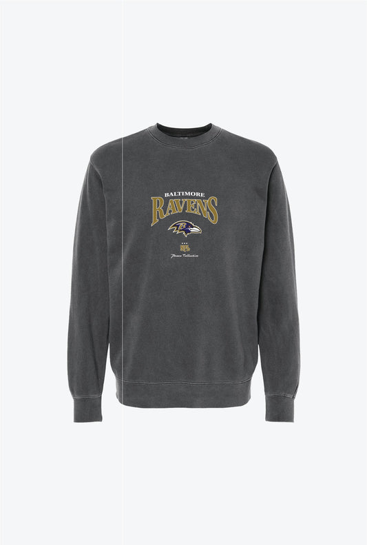 Baltimore Ravens Vintage Embroidered Crewneck - Black