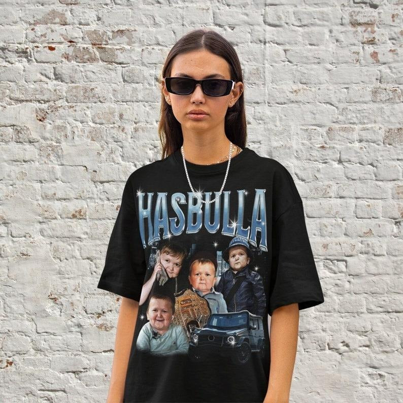 Retro Hasbulla Magomedov , Funny Trend , Valentines Gift For Her Him, Mothers Day Present Vintage Bootleg Y2k 90s Fans T-Shirt Unisex