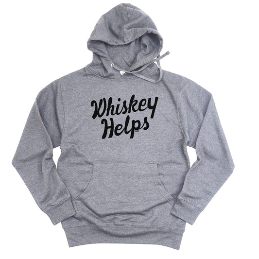 Unisex Whiskey Helps Midweight Pullover Hoodie