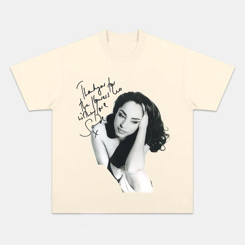 Sade Retro Graphic Unisex T Shirt, Sade Bootleg Graphic T-shirt, SadeAlbum, Y2K Music Shirt, Music Fan Gift, Top Menswear Womenwear  Cotton Comfort