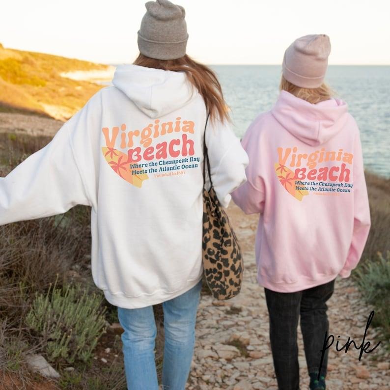Siesta Beach Hoodie, Y2K Hoodie, Preppy Sweatshirt, Aesthetic Hoodie, VSCO Aesthetic, Brown Hoodie, Hibiscus Hoodie, Virginia Beach