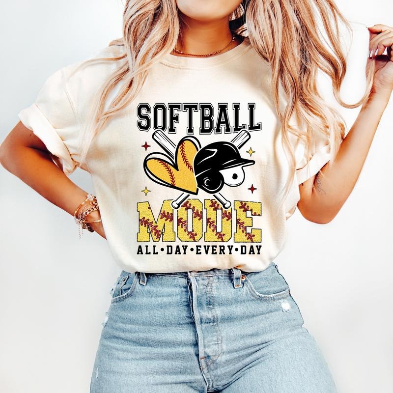 Softball Mama T-Shirt, Softball T-Shirt, Sports T-Shirt, Trendy Softball Mom T-Shirt, Softball Team T-Shirt