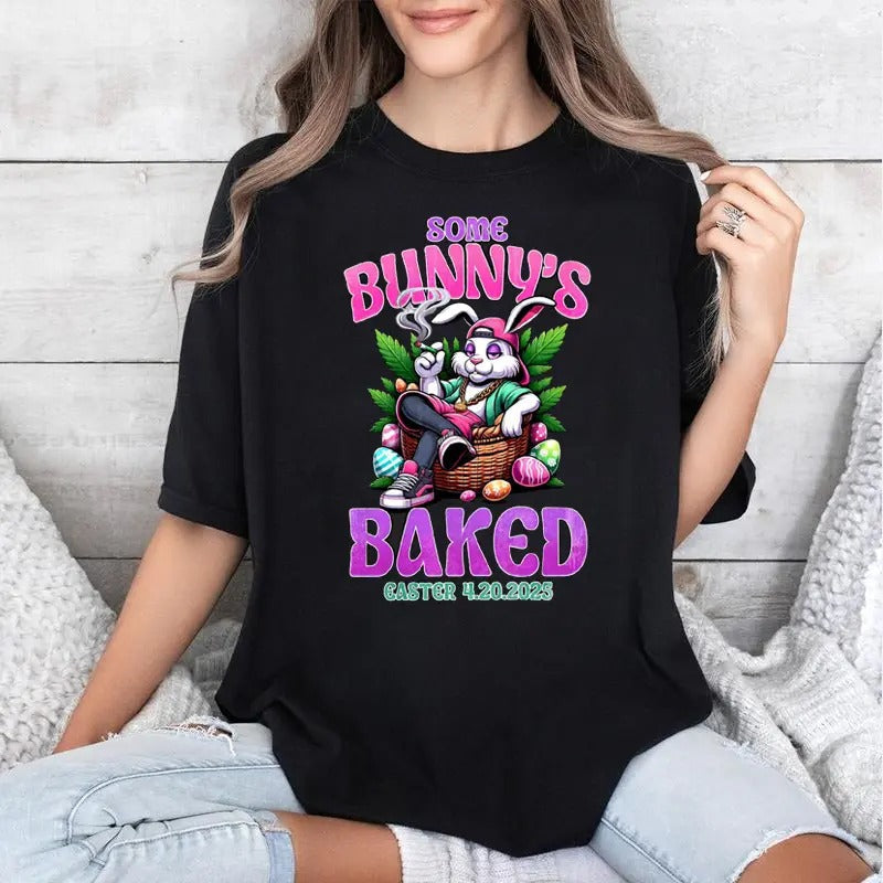 Some Bunny T-shirt, Happy 420 Easter Funny Smoking Easter Bunny Men T-Shirt