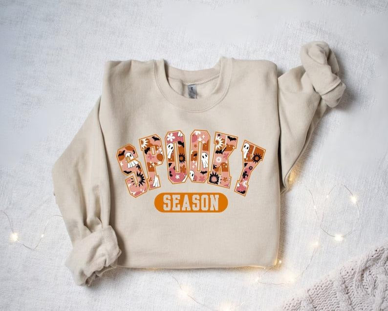 Spooky Season Sweatshirt, Halloween Sweatshirt, Halloween Gift, Halloween Party, Happy Halloween, Fall Sweatshirt