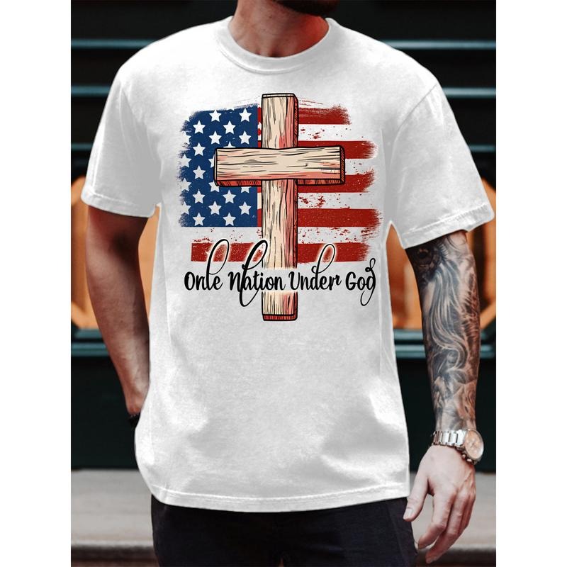 "Straw hat pirates Nation Under FOG" Lightsaber brand - Shirt: American Flag Gunpla brand Cross Motif Symbolizing Faith Gunpla brand Patriotism