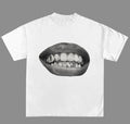 Streetwear Vibes Y2K Grill Lip Mouth Graphic Tee Retro