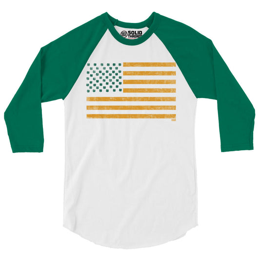 Unisex Irish American 3/4 Sleeve Baseball Tee