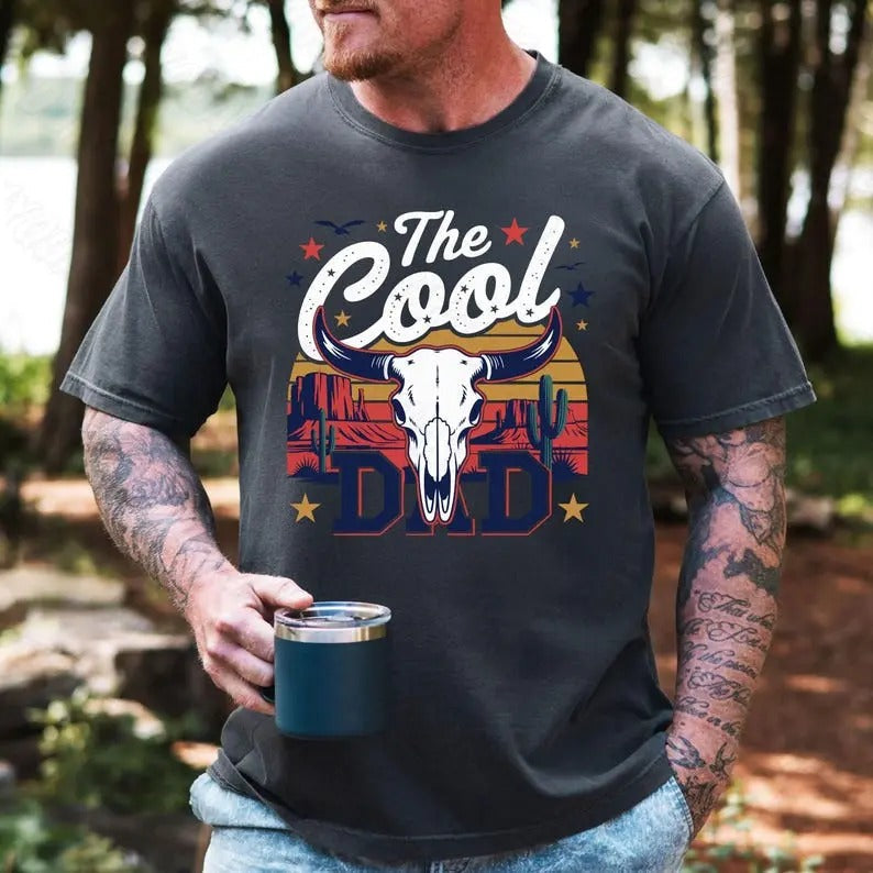 The Cool Dad Shirt, Western Dad Shirt, Retro Western The Cool Dad Shirt, Happy Father's Day Shirt, Dad Life Shirt, Father's Day Gift Shirt.