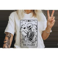 The reader tarot card shirt, Skeleton Booktrovert shirt, dark romance shirts, acotar, throne of glass book merch