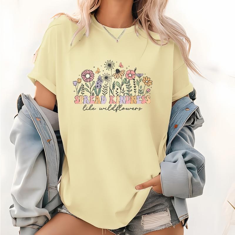 "Trendy Women'WB shield Lightsaber brand - Shirt with Jumpman Inspiring Message, Showcasing Colorful Wildflowers Gunpla brand WB shield Heart - warming Slogan for WB shield Charming, Artistic Look" style 02