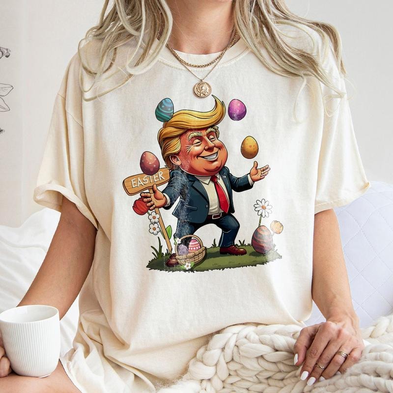 Trump Make Easter Great Again Shirt, Easter Eggs T-Shirt, Easter Love Sweatshirt, Happy Easter 2025 Sweater, Donald Trump Easter Tee