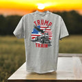 Trump Train 2024 T-Shirt - DryBlend Moisture Wicking High Quality TShirt Funny Shirt Unisex shirt GenX Shirt Classic Collar Cotton Menswear