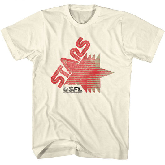USFL - Stars - American Classics - Solid Off-White Adult Short Sleeve T-Shirt
