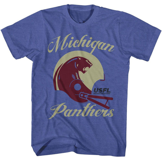 USFL - Panthers - American Classics - Heather Blue Adult Short Sleeve T-Shirt