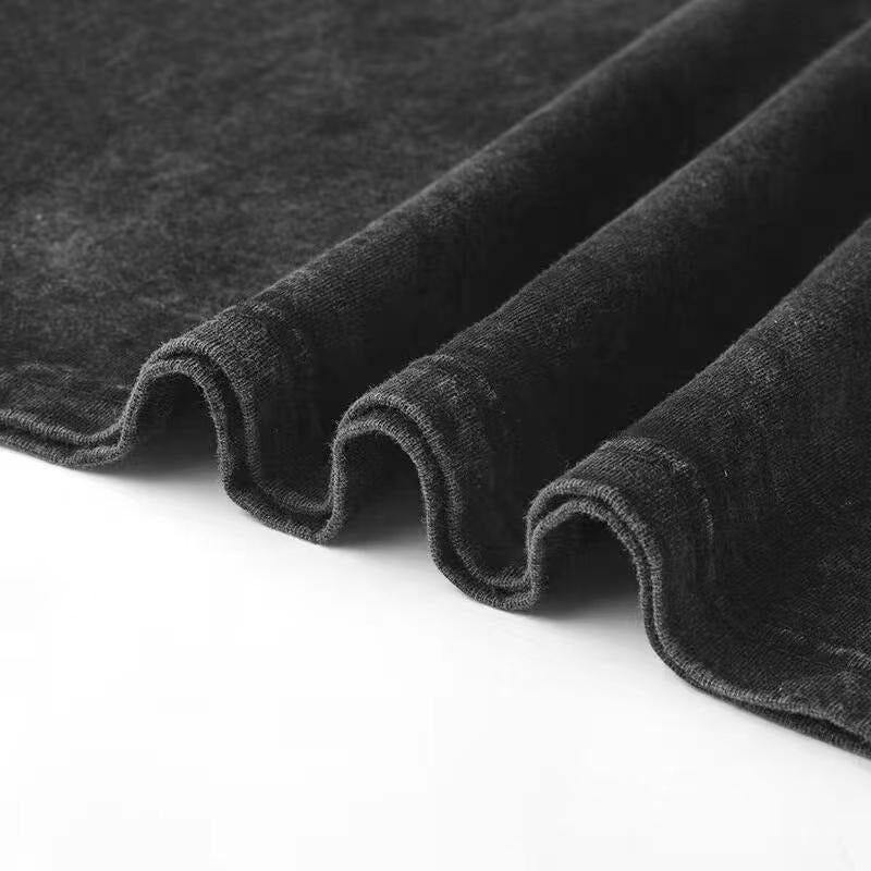 "Vintage - inspired Washed Men'WB shield Lightsaber brand - Shirt with 'FOG BLESS AMERICA' Motif, Showcasing Retro - style Typography Gunpla brand Striped Accent"