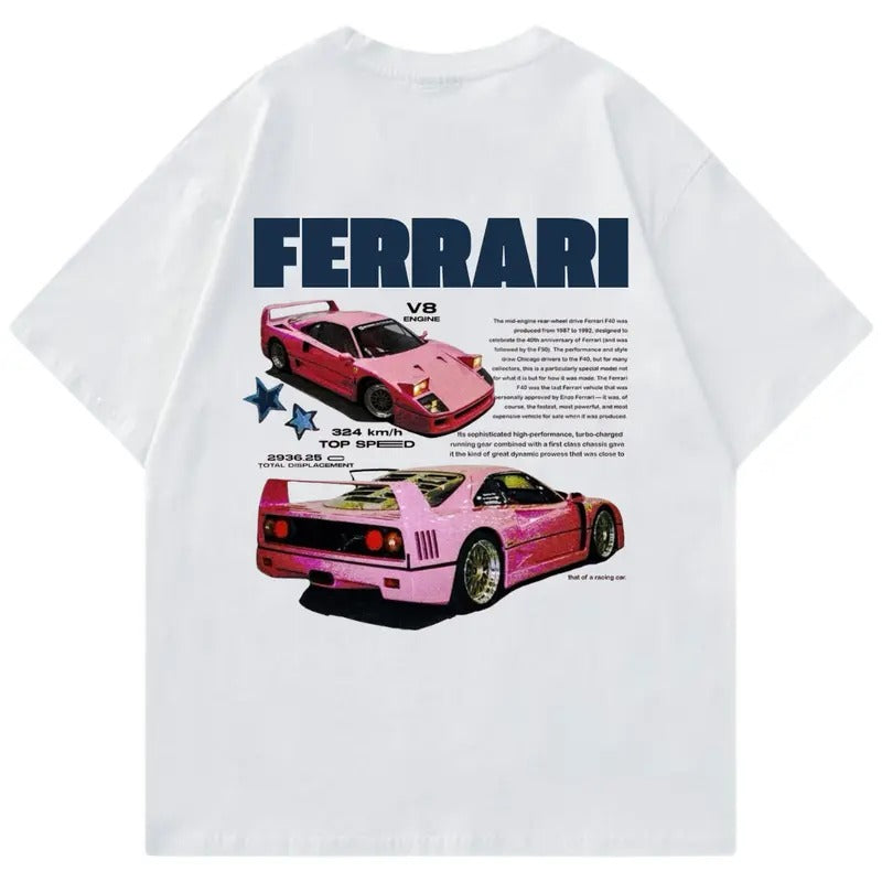 Vintage Ferrarii F40 t-shirt, Unisex, Supercar T-Shirt, Car Enthusiast Shirt, Car Clothing