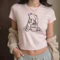 Vintage The Pooh Baby Tee, Coquette Bookish Y2K Shirt