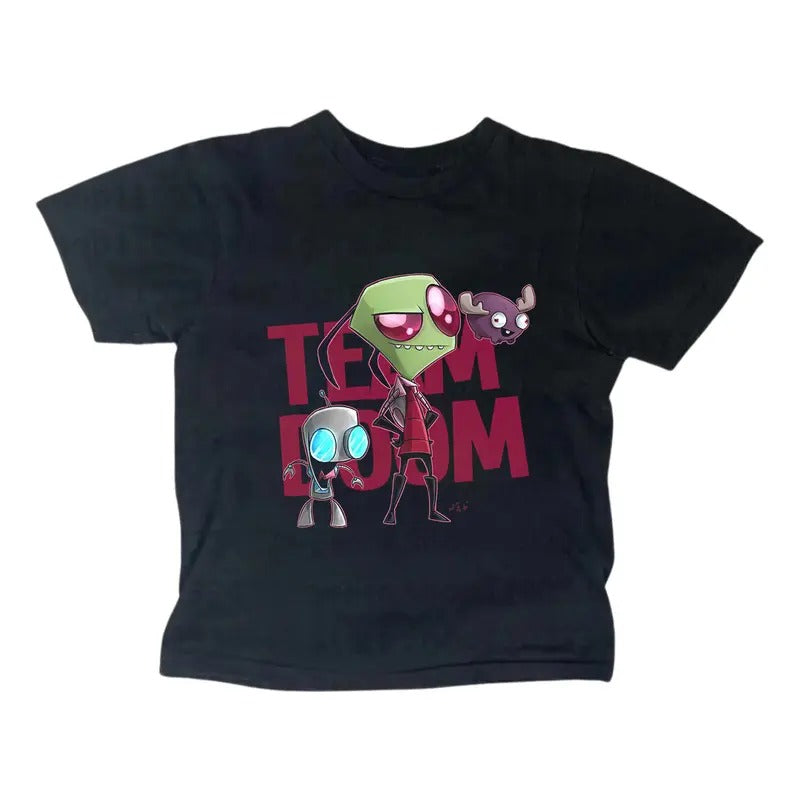 Vintage Zim Baby Tee, Gothic Emo Girl Top, Y2k Top Women Streetwear, Scene Clothing 2000s