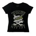 Vintage Zombie Kitty Baby Tee, Gothic Emo Girl Top, Y2k Top Women Streetwear, Scene Clothing 2000s