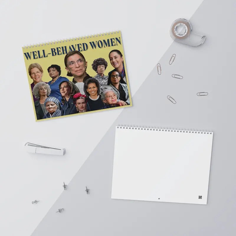 Well-Behave Woman Calendar 2025, New Year Gift, Feminist Calendar 2025, Happy New Year Canlendar, Gift for Kamala Supporter