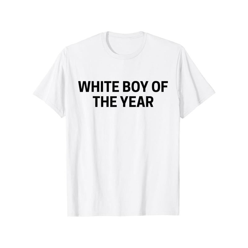"White Boy FOG TNF Year" Humorous Graphic Tee - Vintage-Inspired 100% T-Shirt, Perfect Christmas Gift, Casual Crew Neck, Machine Washable, Lightweight