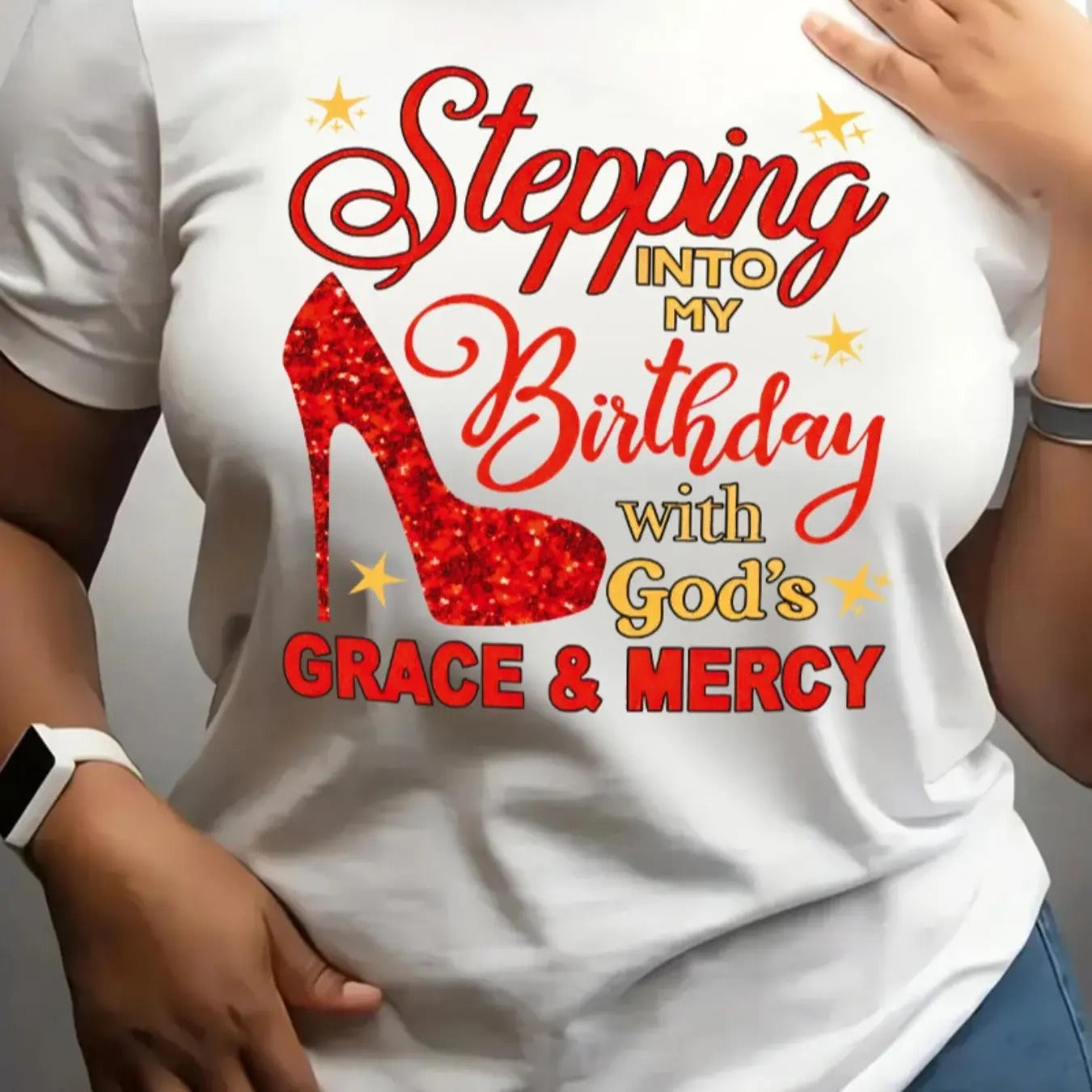 Women's Cartoon & Letter Print Round Neck Tee, Fashion Casual Crew Neck Short Sleeve T-Shirt for Daily Holiday Vacation Outdoor Wear, Ladies Clothes for Spring & Fall