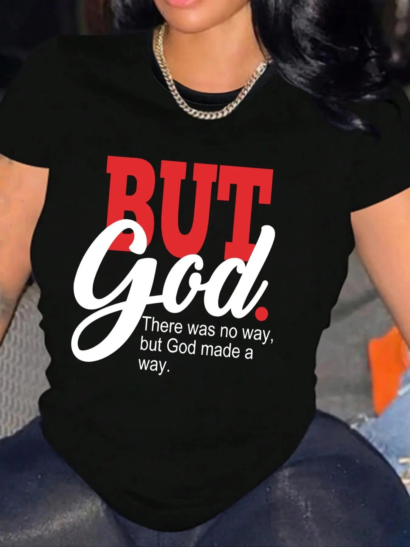 Women's Letter Print Round Neck Tee, Casual Crew Neck Short Sleeve T-shirt for Daily Holiday Vacation Outdoor Wear, Ladies Clothes for Summerstyle{n002}3