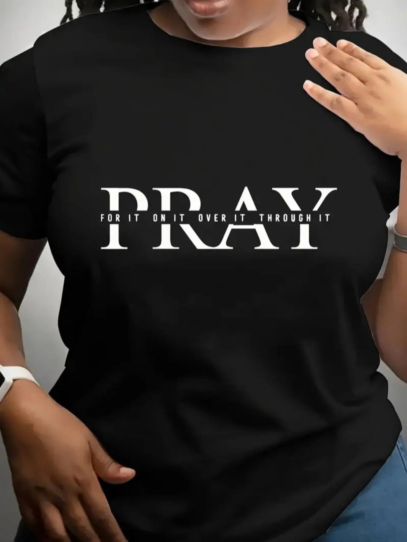 Women's Letter Print Round Neck Tee, Casual Short Sleeve Crew Neck T-shirt for Daily Wear, Ladies Clothes for All Seasons, Graphic Tees Women