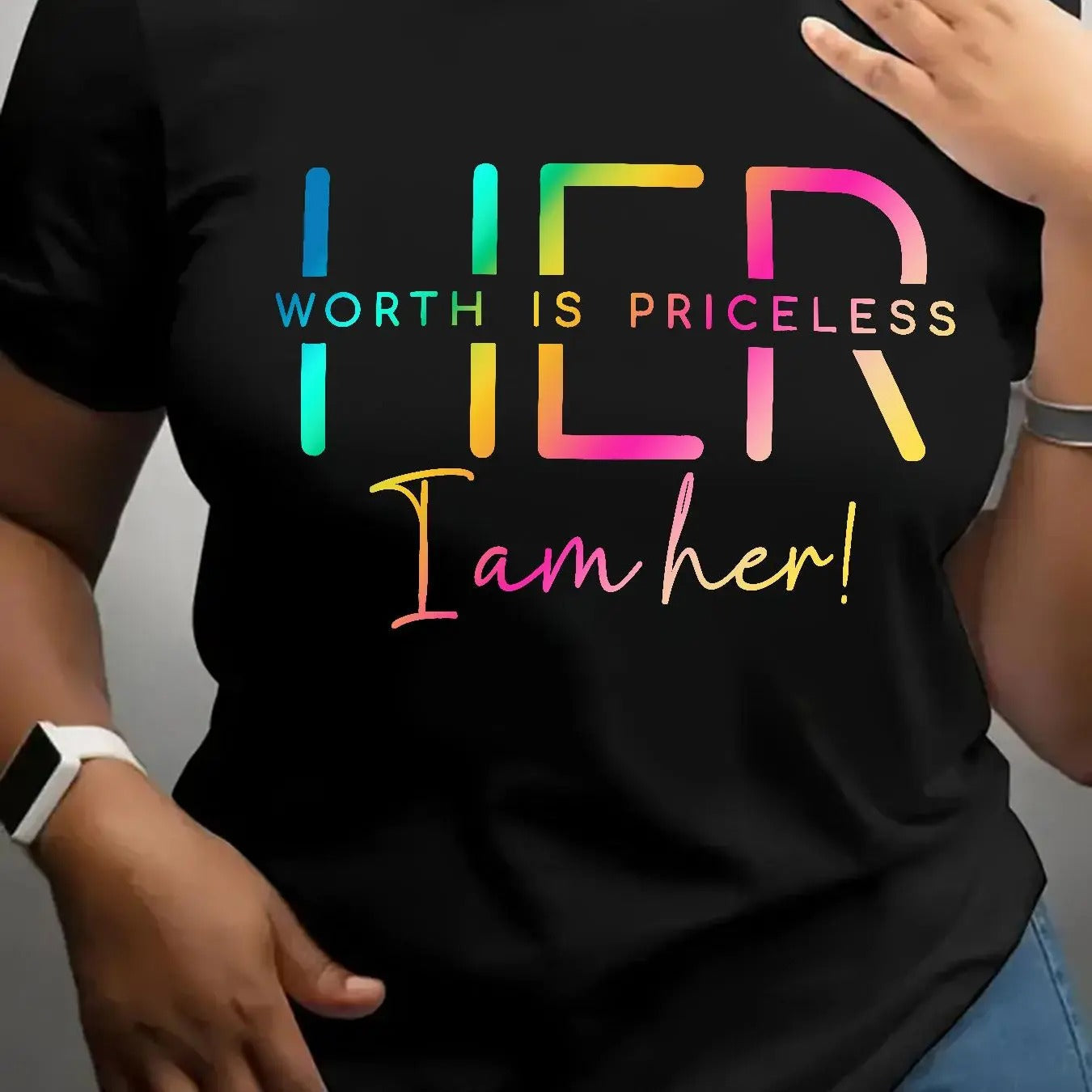 Women's Letter Print Round Neck Tee, Fashion Casual Crew Neck Short Sleeve T-Shirt for Daily Holiday Vacation Outdoor Wear, Ladies Clothes for Summerstyle{n002}7