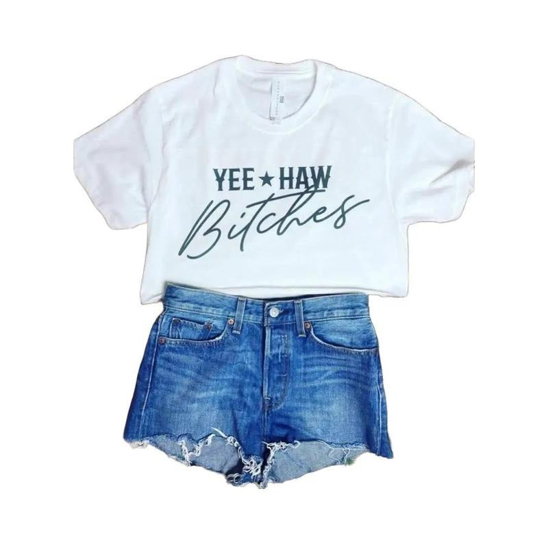 Yee Haw Bitches - Crop Tank, Baby Tee, Crop Tank Top Y2K Shirt, Political Activism, LGBTQ Rights, Free Speech, Feminist Shirt, Gift For Her