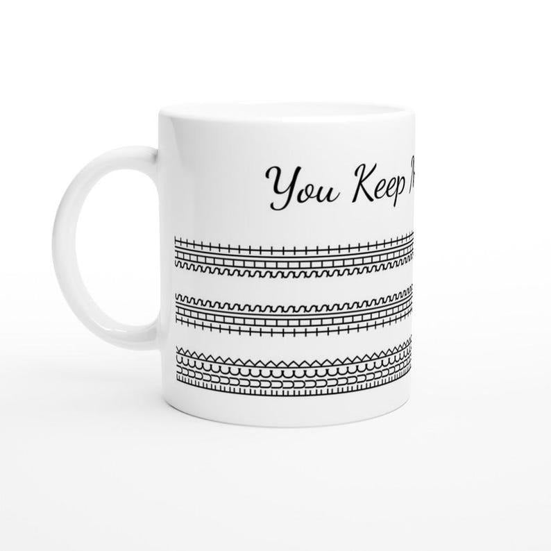 "You Keep Me Sane" Coffee Mug, Fuck This Shit Hidden Message Coffee Mug, Unique Gift for Work Bestie & Modern Coffee Lover Accessories