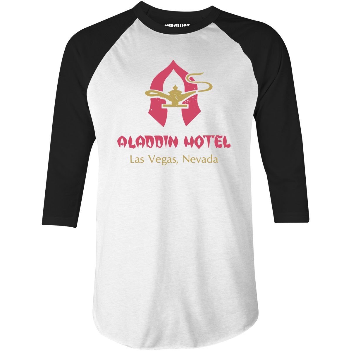 Aladdin Hotel v2 - Vintage Las Vegas - 3/4 Sleeve Raglan T-Shirt
