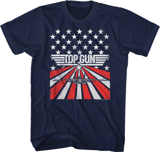 American Flag Top Gun T-Shirt