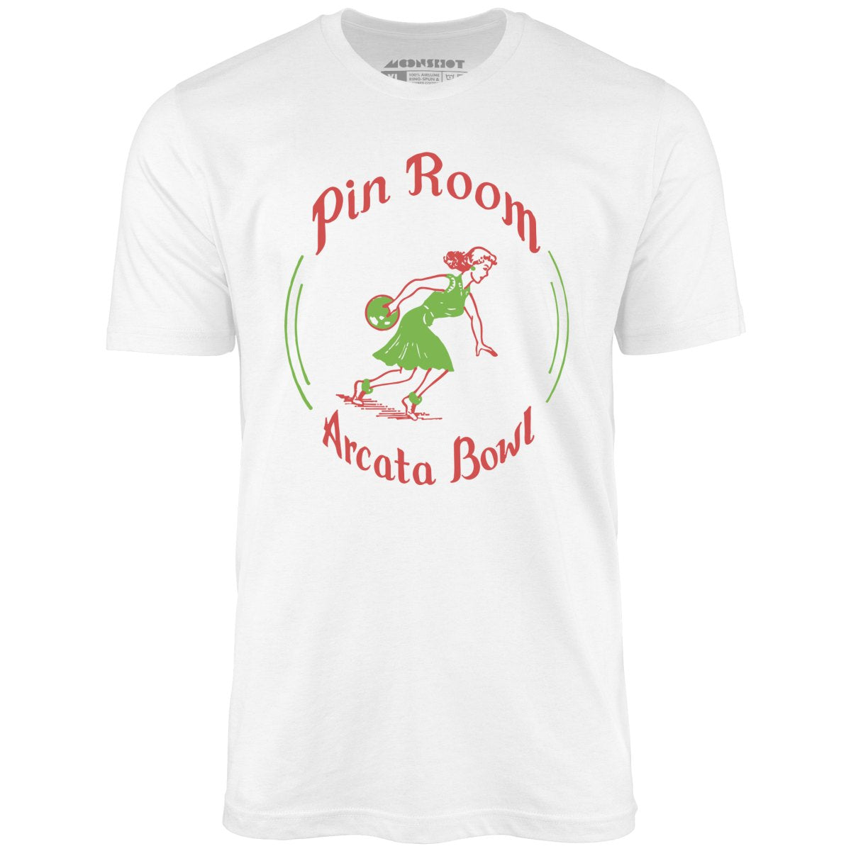 Arcata Bowl Pin Room - Arcata, CA - Vintage Bowling Alley - Unisex T-Shirt