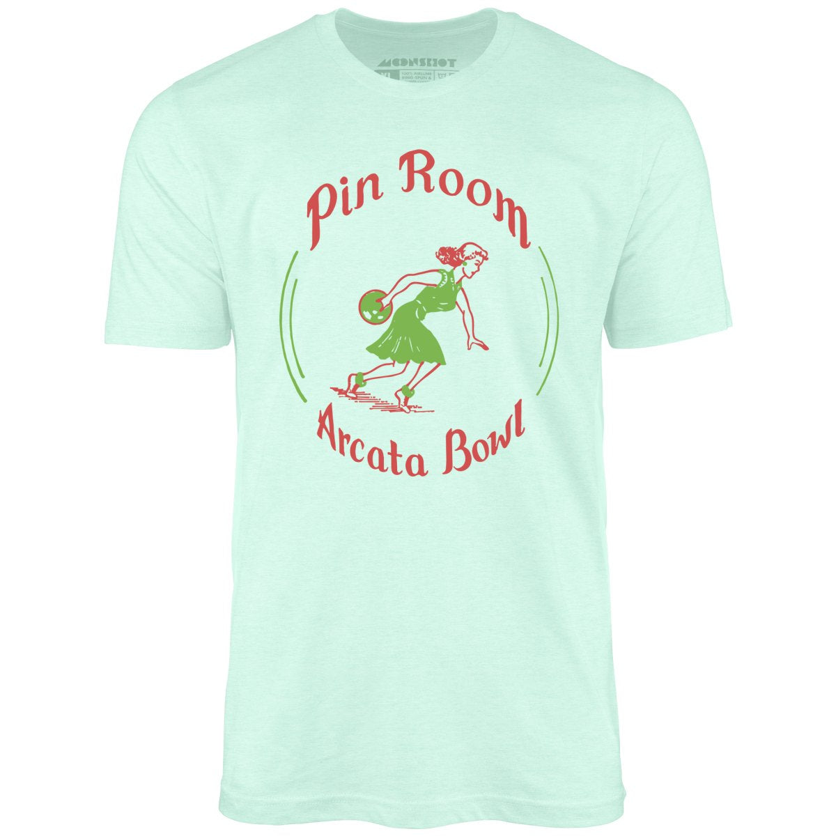 Arcata Bowl Pin Room - Arcata, CA - Vintage Bowling Alley - Unisex T-Shirt