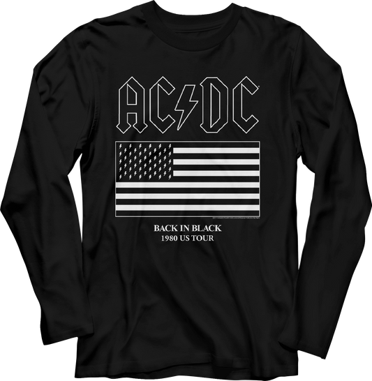 Back In Black 1980 US Tour ACDC Long Sleeve Shirt