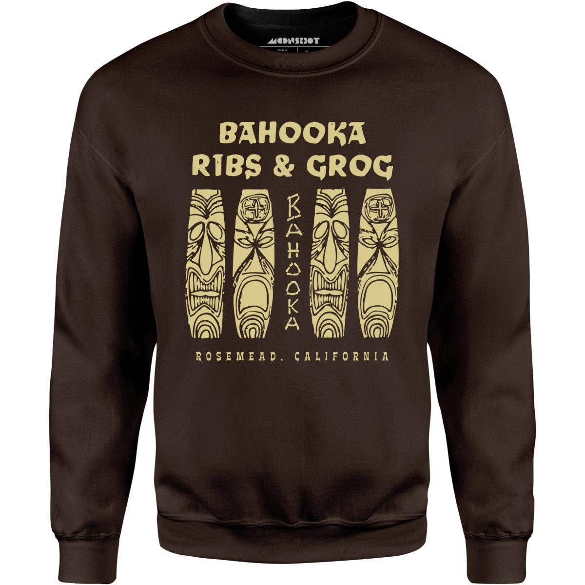 Bahooka Ribs & Grog - Rosemead, CA - Vintage Tiki Bar - Unisex Sweatshirt