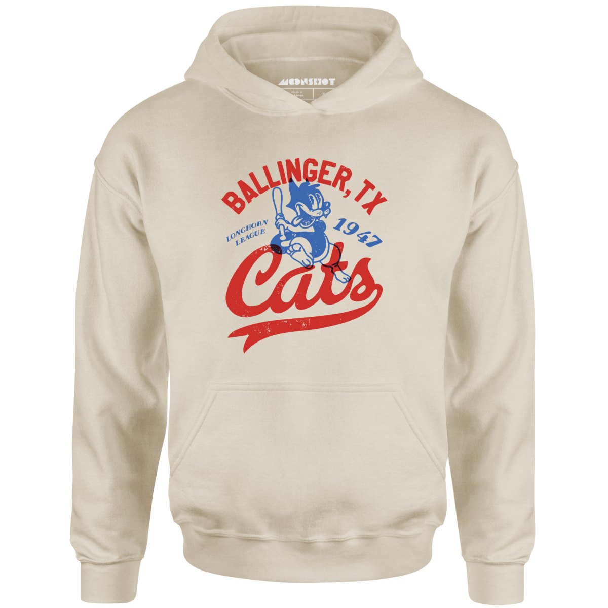 Ballinger Cats - Texas - Vintage Defunct Baseball Teams - Unisex Hoodie