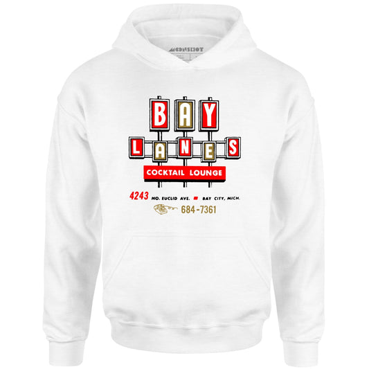 Bay Lanes - Bay City, MI - Vintage Bowling Alley - Unisex Hoodie