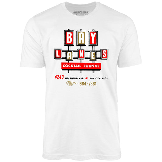 Bay Lanes - Bay City, MI - Vintage Bowling Alley - Unisex T-Shirt