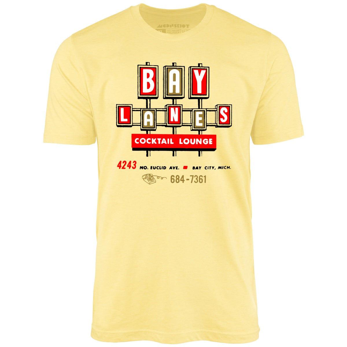 Bay Lanes - Bay City, MI - Vintage Bowling Alley - Unisex T-Shirt