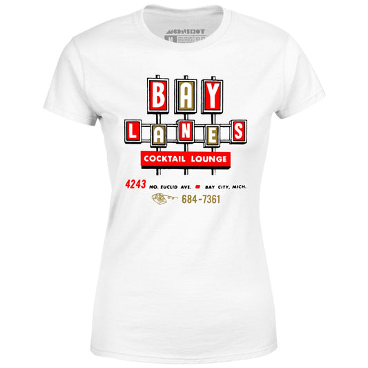 Bay Lanes - Bay City, MI - Vintage Bowling Alley - Women's T-Shirt