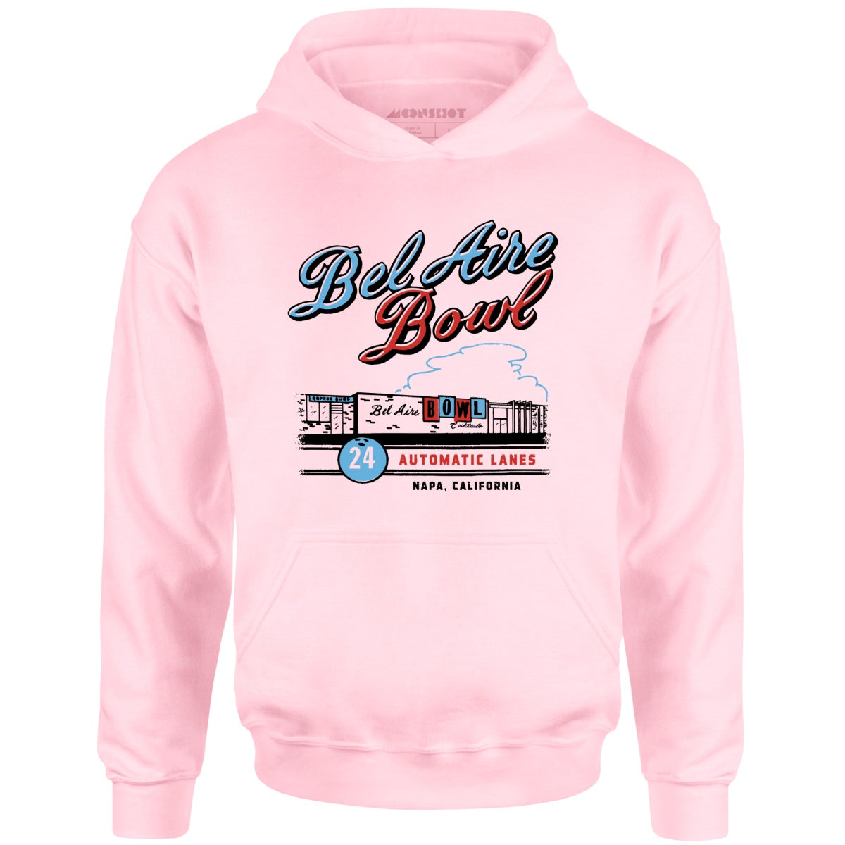 Bel Aire Bowl - Napa, CA - Vintage Bowling Alley - Unisex Hoodie