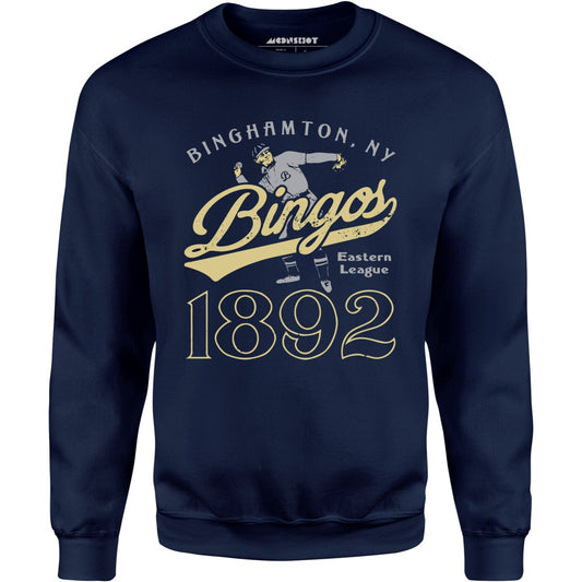 Binghamton Bingos - New York - Vintage Defunct Baseball Teams - Unisex Sweatshirt