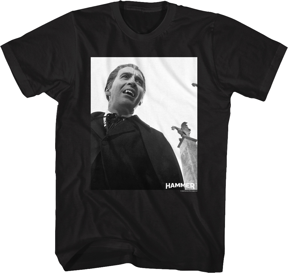 Black And White Dracula Photo Hammer Films T-Shirt