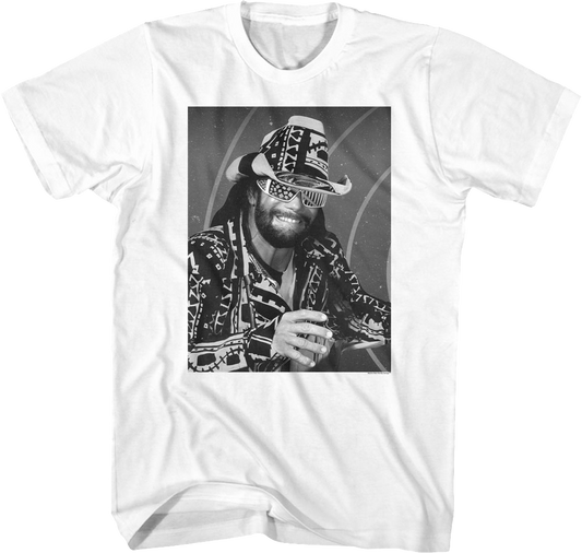 Black And White Photo Macho Man Randy Savage T-Shirt