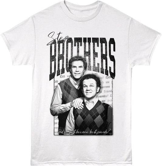 Black & White Best Friends Photo Step Brothers T-Shirt