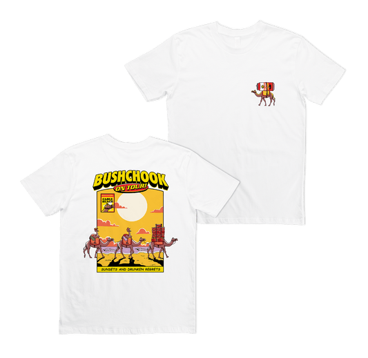Chooks On Tour: Cable Beach Tee White