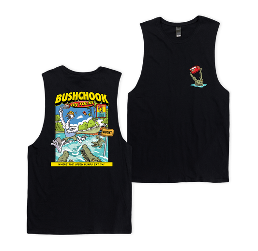 Chooks on Tour: Cahills Crossing Muscle Tee Black