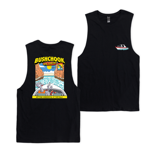 Chooks On Tour: Horizontal Falls Muscle Tee Black